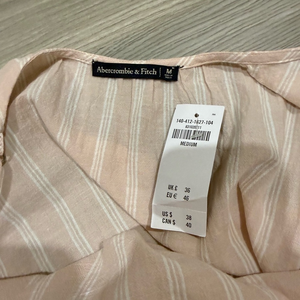 Abercrombie & Fitch Pink Striped tank top with lace details - Picture 10 of 10